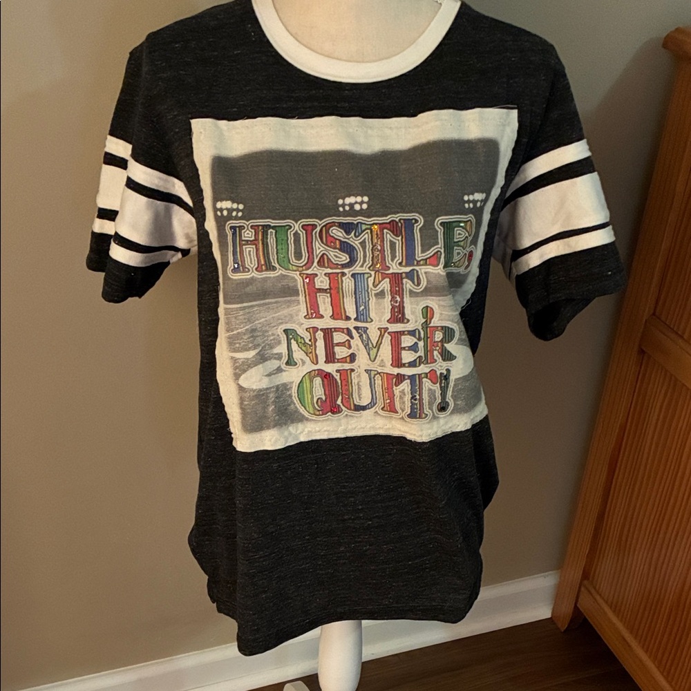 Alternative Charcoal and White Hustle Tee